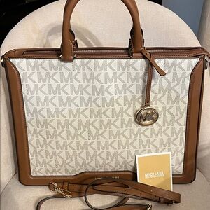 Michael Kors Tan and Brown tote